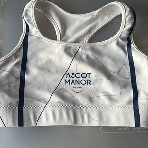 Ascot Manor Grey/White Sports Bra
